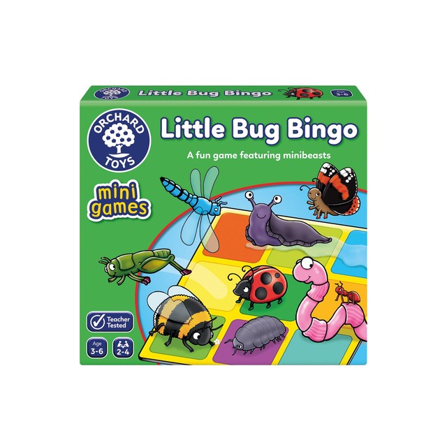 Orchard Toys Little Bug Bingo travel game, UK version