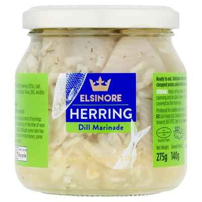 Elsinore Cured Herring Pieces in Dill Marinade 275g