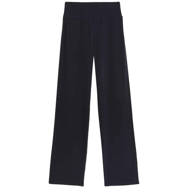 M&S Womens Goodmove Cotton Rich Side Stripe Straight Leg Joggers, 18, Navy