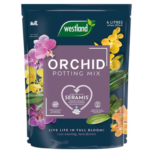 Westland orchid potting mix enriched with Seramis 4L (British brand)