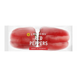 M&S red peppers 2 per pack, imported from the UK