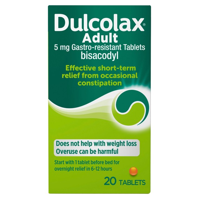 Dulcolax 5mg constipation relief tablets 20 pack - British product