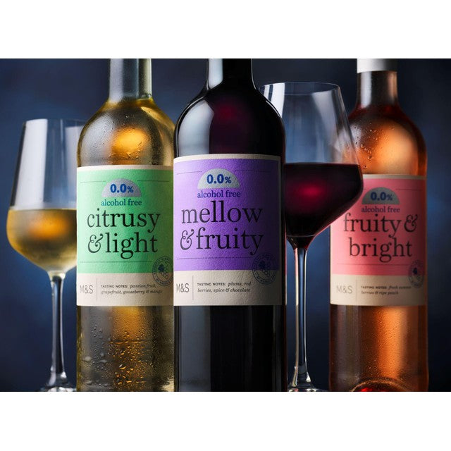 M&S alcohol-free rosé wine 75cl, imported from the UK