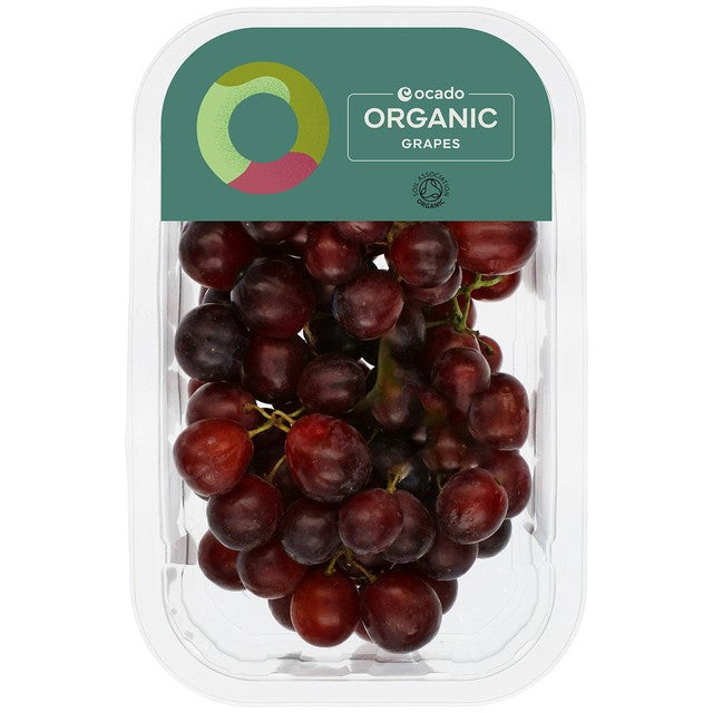 Ocado Organic Red/Black Grapes 400g, imported from the UK