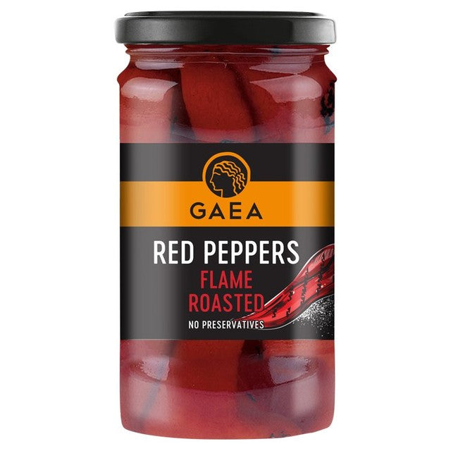 Gaea flame roasted red peppers 290g - British product