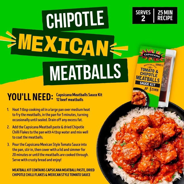 Capsicana Mexican meatball cooking sauce kit 273g - British product