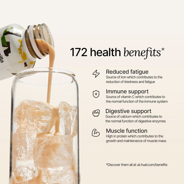 Huel RTD Vanilla meal replacement shake 4 x 500ml, UK version