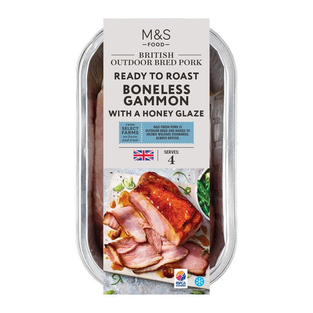 M&S boneless gammon with honey glaze joint 600g, imported from the UK