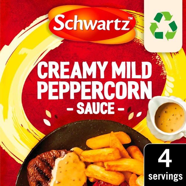 Schwartz mild peppercorn sauce mix 25g packet (British brand)