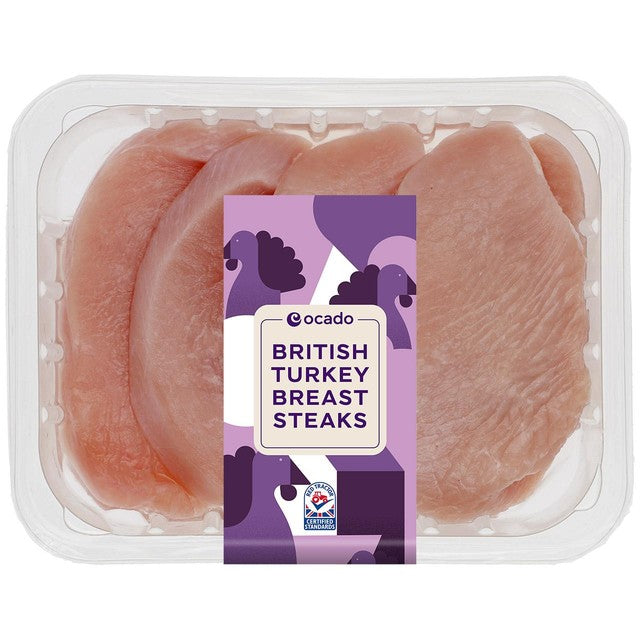 Ocado turkey breast steaks 500g, imported from the UK