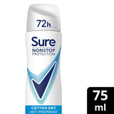 Sure Women Cotton Dry Anti-Perspirant Deodorant 75ml (British brand)