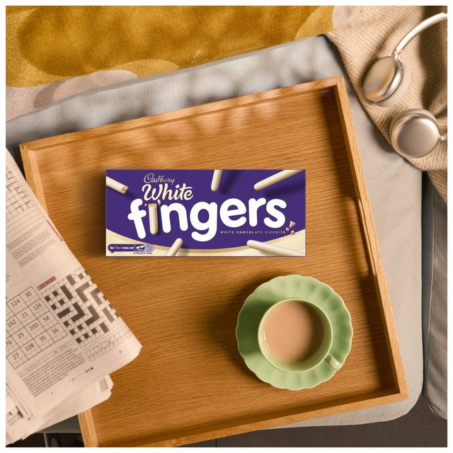 Cadbury white chocolate biscuit fingers 114g - British product