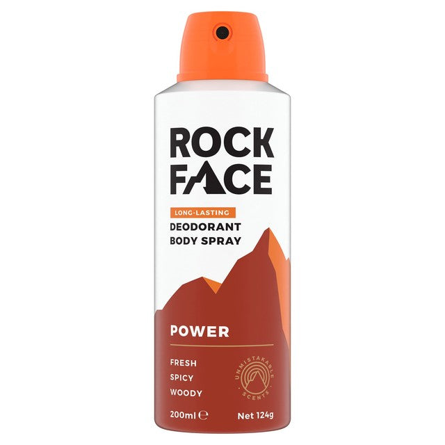 Rock Face Power Deodorant Body Spray 200ml, imported from the UK