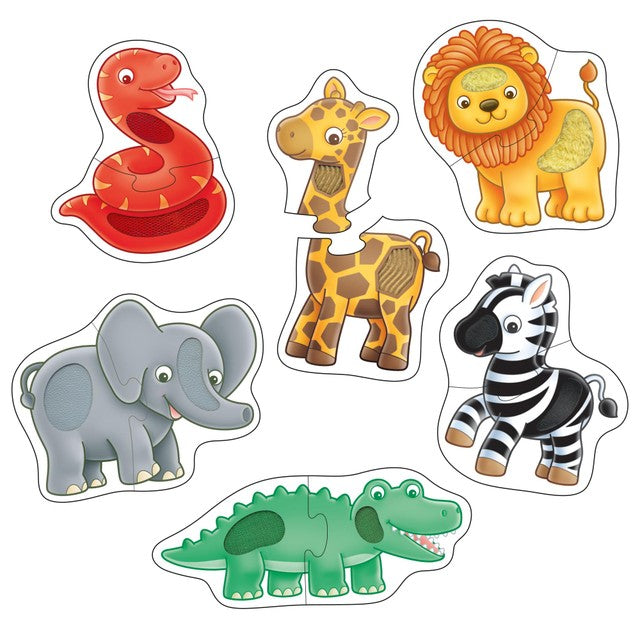 Orchard Toys Match and Feel Two-piece Jungle Puzzles, imported from the UK