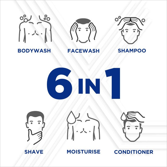 Sanex Men Skin Health Sensitive 6 in 1 Body Wash Shower Gel