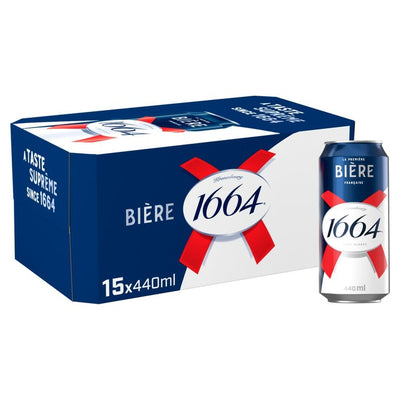 Kronenbourg 1664 Biere Lager Beer 15x440ml Cans