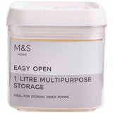 M&S flip-tight storage container White Mix 1L, imported from the UK