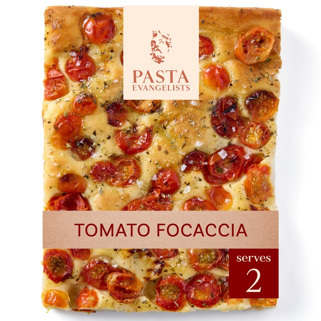 Pasta Evangelists tomato rosemary focaccia 180g, imported from the UK