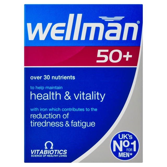Vitabiotics Wellman 50+ men's multivitamin tablets 30 tablets (British brand)