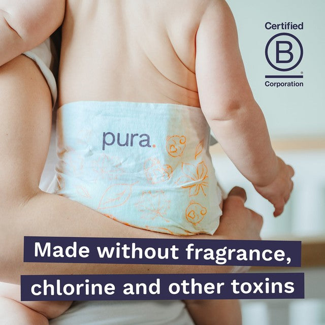 Pura Size 4 disposable nappies, imported from the UK