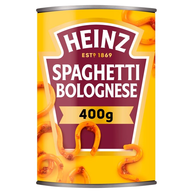 Heinz Spaghetti Bolognese canned pasta 400g, UK version