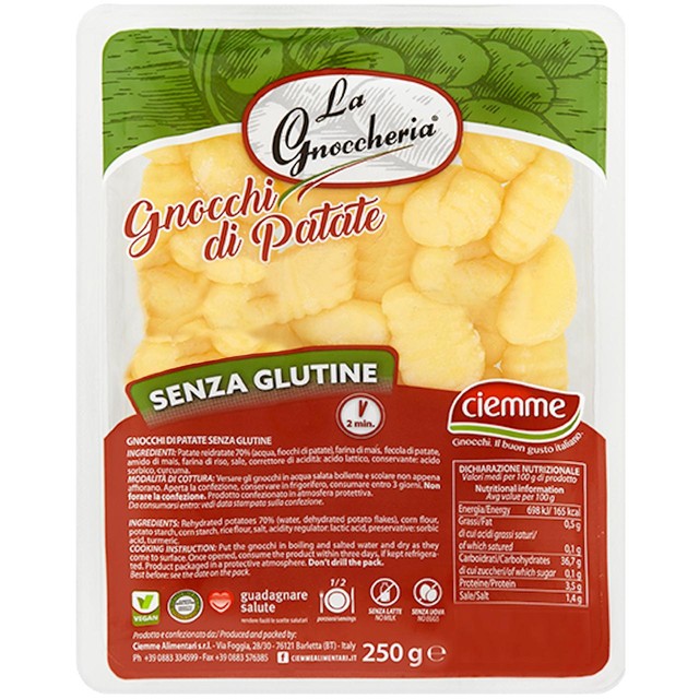 Ciemme gluten free potato gnocchi 250g - British product