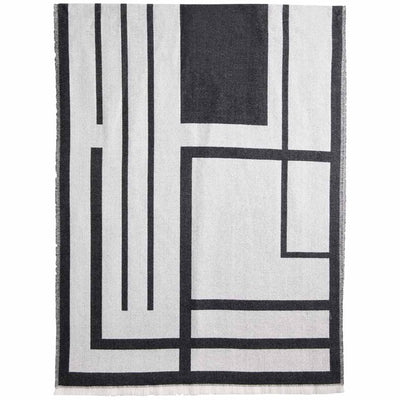 M&S Women's Woven Geometric Scarf Black