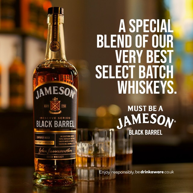 Jameson Black Barrel Blended Whiskey 70cl, UK version