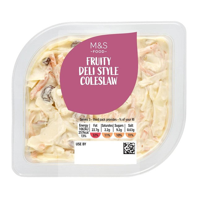 M&S fruity deli style coleslaw 300g, imported from the UK