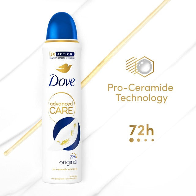 Dove Advanced Care Original anti-perspirant deodorant aerosol 150ml - British product