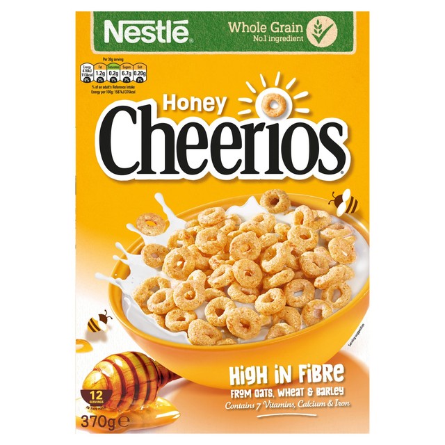 Nestle Cheerios Honey Multigrain Breakfast Cereal 370g - British product