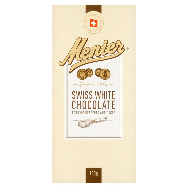 Menier white chocolate bar 100g, imported from the UK