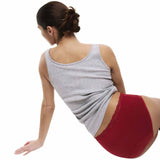 M&S women's heavy absorbency period full briefs dark cranberry size 12, imported from the UK