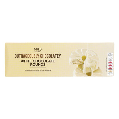 M&S Outrageously Chocolatey White Chocolate Rounds Shortcake Biscuits 200g