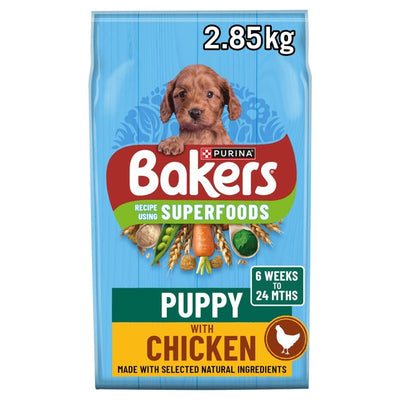 Bakers Puppy Chicken with Vegetables Dry Dog Food 2.85kg