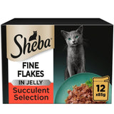 Sheba Fine Flakes cat food Succulent Selection 12x85g (British brand)