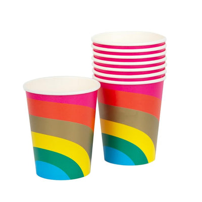Tasses en papier pour fête Arc-en-ciel Talking Tables, lot de 8