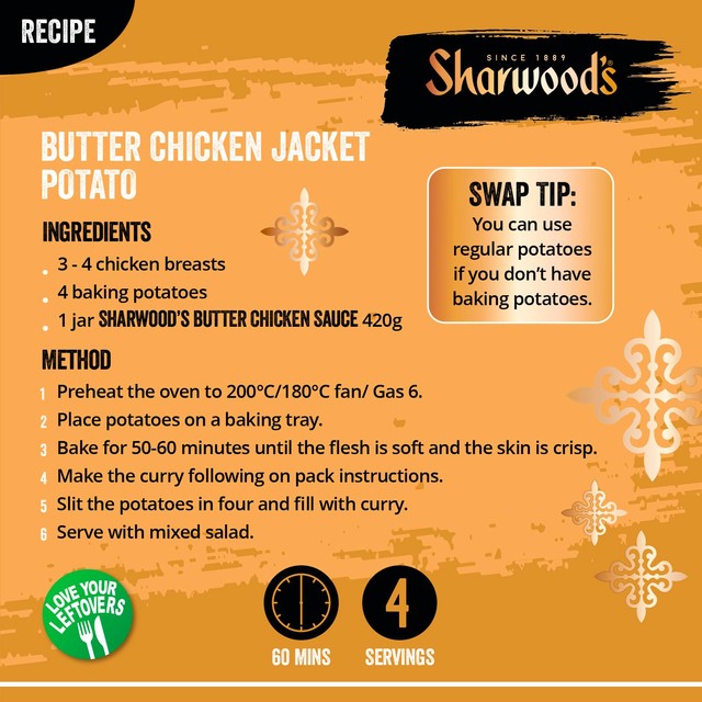 Sharwood's Butter Chicken Curry Sauce 420g (British brand)