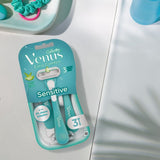 Gillette Venus sensitive disposable razors pack of 3, UK version