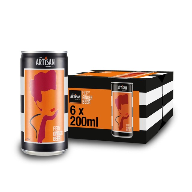 Artisan Drinks Co Fiery Ginger Beer 6x200ml cans - British product