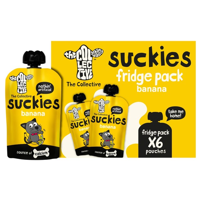 The Collective kids banana yoghurt pouches 6 x 90g (British brand)