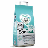 Sanicat Clumping White Unscented Cat Litter 10L (British brand)