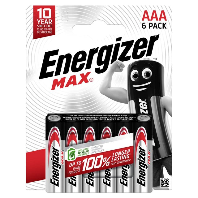 Energizer AAA alkaline batteries 6-pack - British product
