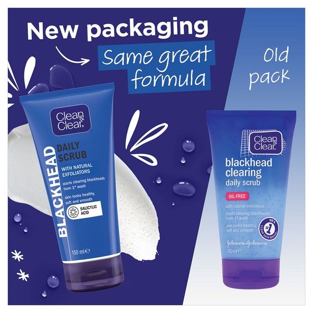 Clean & Clear blackhead clearing daily scrub 150ml - British product
