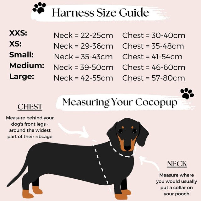 Cocopup London Pupberry Fields dog harness extra small - British product