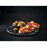 M&S olives with garlic, pimento, and jalapeno 165g, imported from the UK