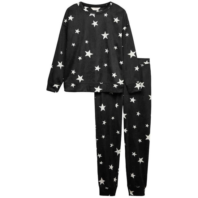M&S fleece pyjamas Extra Large Black Mix, imported from the UK