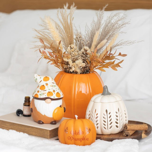 Something Different cream pumpkin oil burner and wax warmer - British product