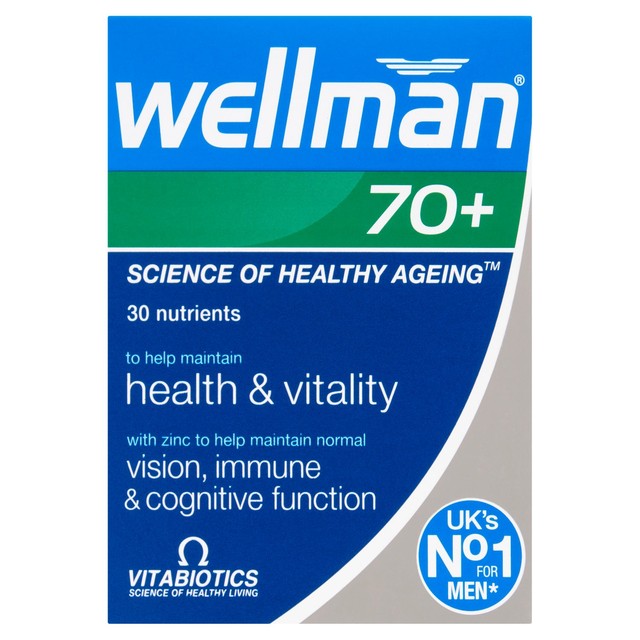 Vitabiotics Wellman 70+ men's multivitamin tablets 30 pack (British brand)