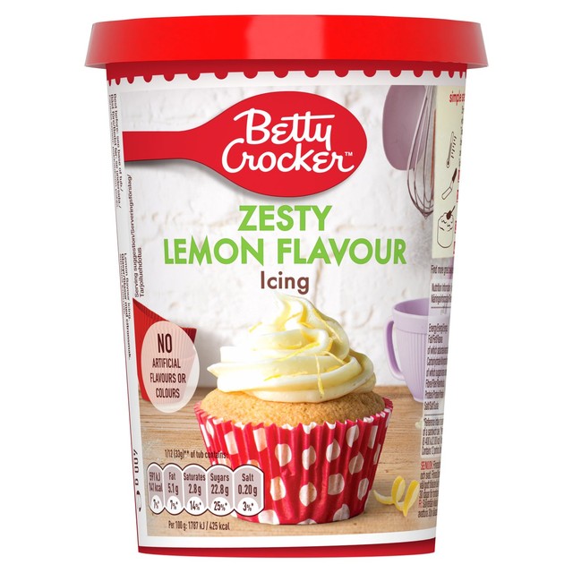 Betty Crocker zesty lemon icing 400g - British product